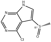 (S)-4-chloro-5-(methylsulfinyl)-7H-pyrrolo[2,3-d]pyrimidine 구조식 이미지