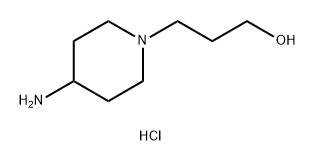 1-Piperidinepropanol, 4-amino-, hydrochloride (1:1) Structure