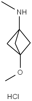 (3-Methoxy-bicyclo[1.1.1]pent-1-yl)-methyl-amine hydrochloride Structure