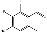 2,3-Dfluoro-4-hydroxy-6-methylbenzaldehyde Structure