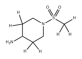 1-(Methylsulfonyl)piperidin-4-amine-d7 Structure