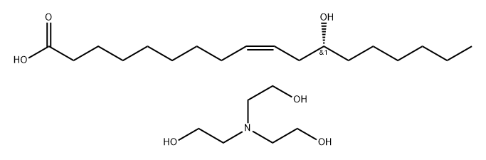 (R)-12-hydroxyoleic acid, compound with 2,2',2''-nitrilotriethanol (1:1) Structure