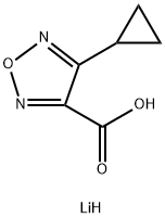 1,2,5-Oxadiazole-3-carboxylic acid, 4-cyclopropyl-, lithium salt (1:1) Structure