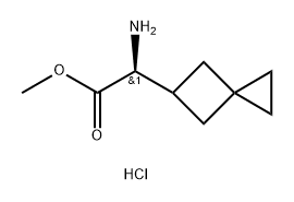 Spiro[2.3]hexane-5-acetic acid, α-amino-, methyl ester, hydrochloride (1:1), (αS)- Structure