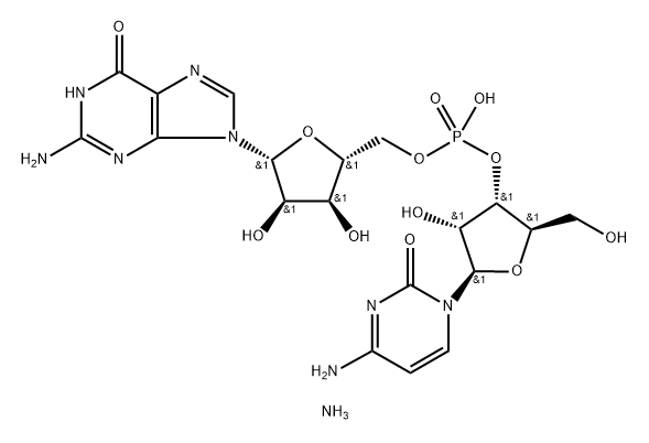 CYTIDYLYL(3′-5′)구아노신암모늄 구조식 이미지