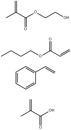 2-프로펜산,2-메틸-,부틸2-프로페노에이트,에테닐벤젠및2-하이드록시에틸2-메틸-2-프로페노에이트중합체 구조식 이미지