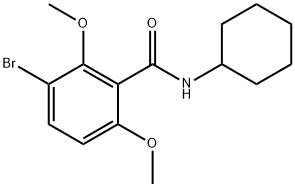 3-bromo-N-cyclohexyl-2,6-dimethoxybenzamide Structure