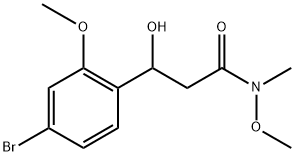 3-(4-Bromo-2-methoxyphenyl)-3-hydroxy-N-methoxy-N-methylpropanamide Structure