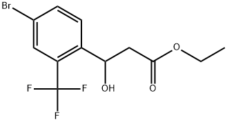 Ethyl 3-(4-bromo-2-(trifluoromethyl)phenyl)-3-hydroxypropanoate 구조식 이미지