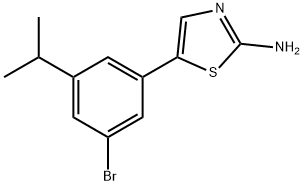 5-(3-Bromo-5-isopropylphenyl)thiazol-2-amine Structure