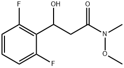 3-(2,6-Difluorophenyl)-3-hydroxy-N-methoxy-N-methylpropanamide 구조식 이미지