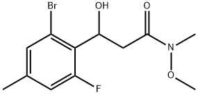 3-(2-Bromo-6-fluoro-4-methylphenyl)-3-hydroxy-N-methoxy-N-methylpropanamide Structure