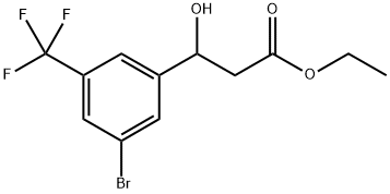 Ethyl 3-(3-bromo-5-(trifluoromethyl)phenyl)-3-hydroxypropanoate Structure