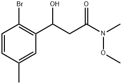 3-(2-Bromo-5-methylphenyl)-3-hydroxy-N-methoxy-N-methylpropanamide Structure