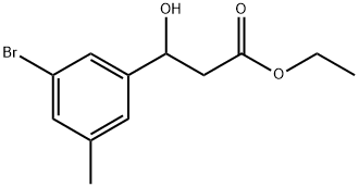 Ethyl 3-(3-bromo-5-methylphenyl)-3-hydroxypropanoate Structure