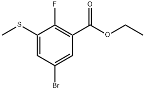 Ethyl 5-bromo-2-fluoro-3-(methylthio)benzoate 구조식 이미지