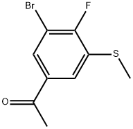 1-(3-Bromo-4-fluoro-5-(methylthio)phenyl)ethanone Structure