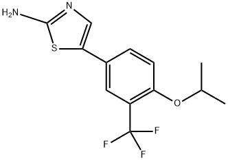 5-(4-isopropoxy-3-(trifluoromethyl)phenyl)thiazol-2-amine Structure