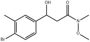 3-(4-Bromo-3-methylphenyl)-3-hydroxy-N-methoxy-N-methylpropanamide Structure