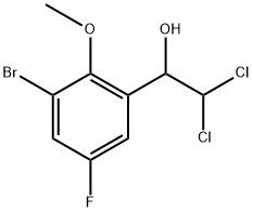 1-(3-Bromo-5-fluoro-2-methoxyphenyl)-2,2-dichloroethanol Structure