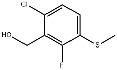 (6-Chloro-2-fluoro-3-(methylthio)phenyl)methanol Structure