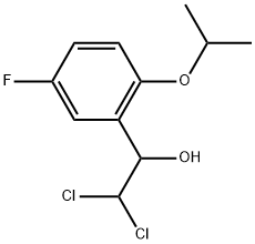 2,2-Dichloro-1-(5-fluoro-2-isopropoxyphenyl)ethanol 구조식 이미지