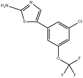 5-(3-Chloro-5-(trifluoromethoxy)phenyl)thiazol-2-amine Structure