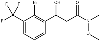 3-(2-Bromo-3-(trifluoromethyl)phenyl)-3-hydroxy-N-methoxy-N-methylpropanamide Structure