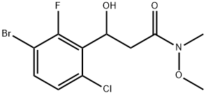 3-(3-Bromo-6-chloro-2-fluorophenyl)-3-hydroxy-N-methoxy-N-methylpropanamide Structure