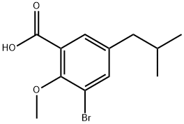 3-Bromo-5-isobutyl-2-methoxybenzoic acid Structure