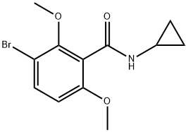 3-bromo-N-cyclopropyl-2,6-dimethoxybenzamide Structure