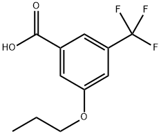 3-Propoxy-5-(trifluoromethyl)benzoic acid Structure