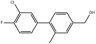 (3'-Chloro-4'-fluoro-2-methyl-[1,1'-biphenyl]-4-yl)methanol 구조식 이미지