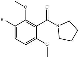 (3-bromo-2,6-dimethoxyphenyl)(pyrrolidin-1-yl)methanone Structure