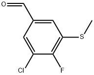 3-Chloro-4-fluoro-5-(methylthio)benzaldehyde Structure