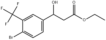 Ethyl 3-(4-bromo-3-(trifluoromethyl)phenyl)-3-hydroxypropanoate Structure