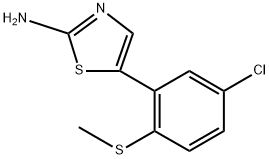 5-(5-Chloro-2-(methylthio)phenyl)thiazol-2-amine Structure