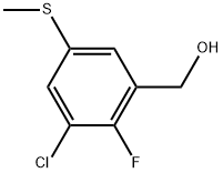 (3-Chloro-2-fluoro-5-(methylthio)phenyl)methanol Structure