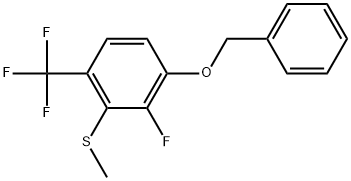 (3-(Benzyloxy)-2-fluoro-6-(trifluoromethyl)phenyl)(methyl)sulfane Structure