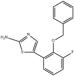 5-(2-(benzyloxy)-3-fluorophenyl)thiazol-2-amine Structure