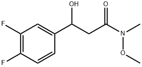 3-(3,4-Difluorophenyl)-3-hydroxy-N-methoxy-N-methylpropanamide 구조식 이미지