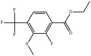 Ethyl 2-fluoro-3-(methylthio)-4-(trifluoromethyl)benzoate Structure