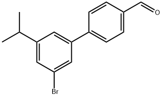 3'-Bromo-5'-isopropyl-[1,1'-biphenyl]-4-carbaldehyde Structure