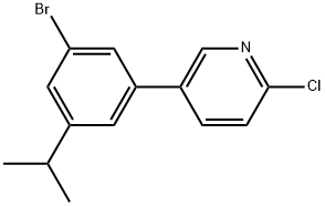 5-(3-Bromo-5-isopropylphenyl)-2-chloropyridine Structure