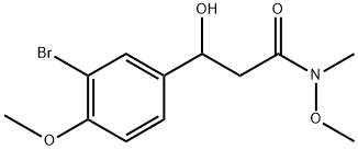 3-(3-Bromo-4-methoxyphenyl)-3-hydroxy-N-methoxy-N-methylpropanamide Structure