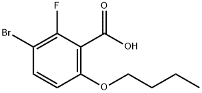 3-Bromo-6-butoxy-2-fluorobenzoic acid Structure