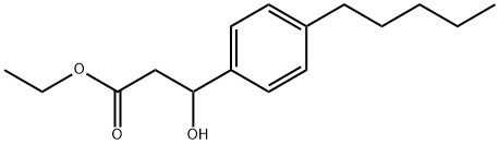 Ethyl 3-hydroxy-3-(4-pentylphenyl)propanoate Structure