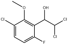 2,2-Dichloro-1-(3-chloro-6-fluoro-2-methoxyphenyl)ethanol Structure