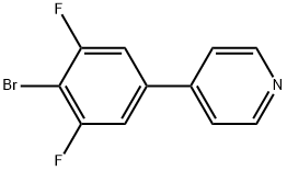 4-(4-Bromo-3,5-difluorophenyl)pyridine Structure