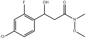 3-(4-Chloro-2-fluorophenyl)-3-hydroxy-N-methoxy-N-methylpropanamide Structure